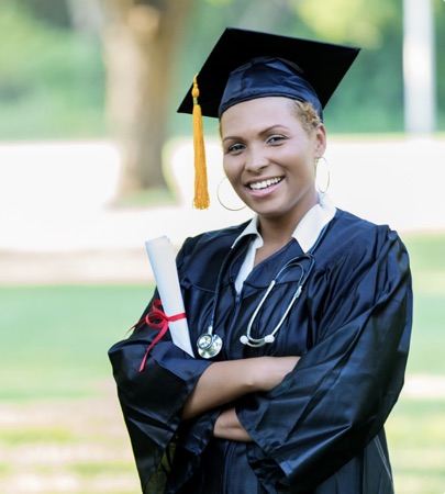 Student graduating after receiving NIHFCU Student Loans