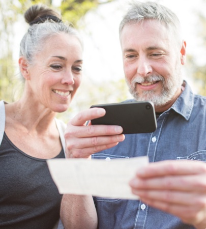 NIHFCU Member Depositing Check Using Mobile Phone