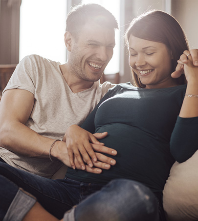 Expectant couple saving for future child