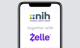 Zelle login screen on a mobile phone