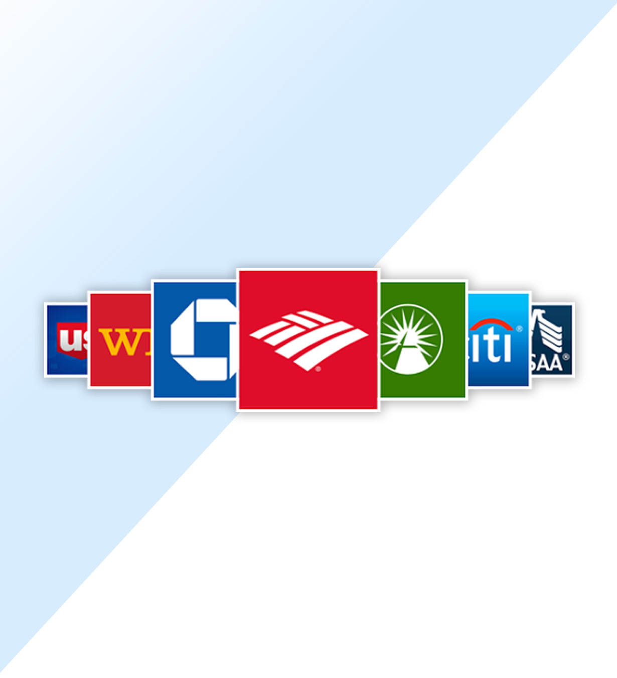 Illustration of bank logos