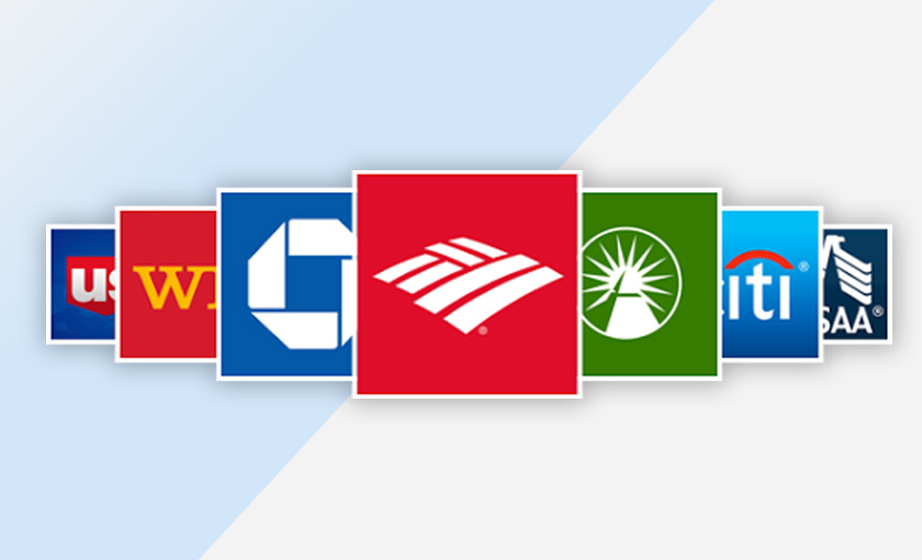 Illustration of bank logos